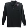 Long Sleeve Silk Touch Polo with Pocket Thumbnail